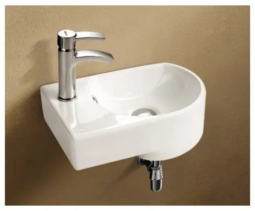 Раковина WeltWasser AISBACH 5014 L подвесная нестандартная 41 см, фаянс купить,NaN