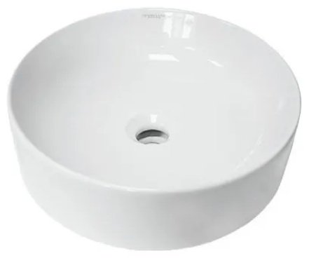 Раковина Sanita Luxe WB.CT/Best/40-C.Shelf/WHT.G/S1 накладная круглая 40, керамика
