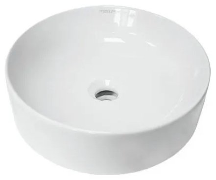 Раковина Sanita Luxe WB.CT/Best/40-C.Shelf/WHT.G/S1 накладная круглая 40, керамика