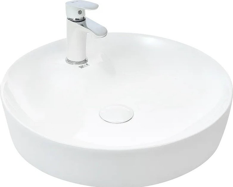 Раковина WeltWasser WW ELBACH 3204 накладная круглая 46 см, фаянс