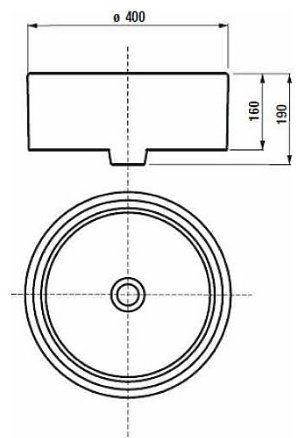 Раковина Roca 732700C000 накладная круглая 40, керамика купить,NaN