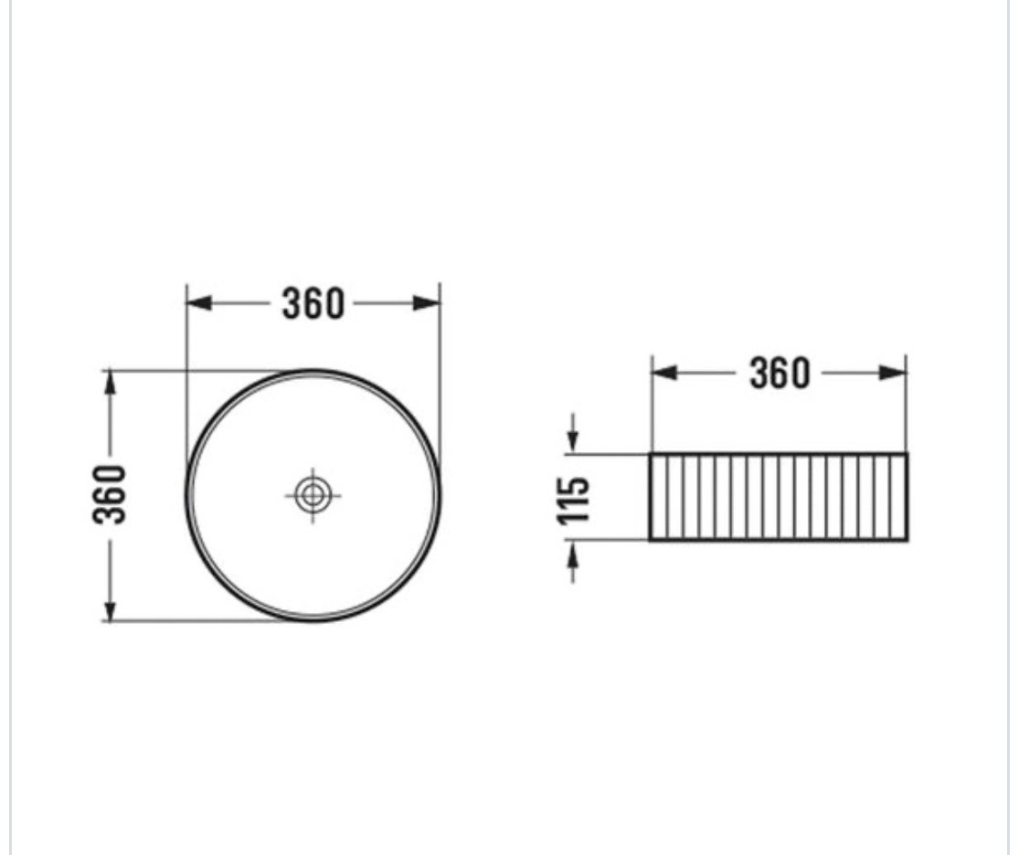 Раковина Comforty 78728 накладная круглая 36, санфарфор