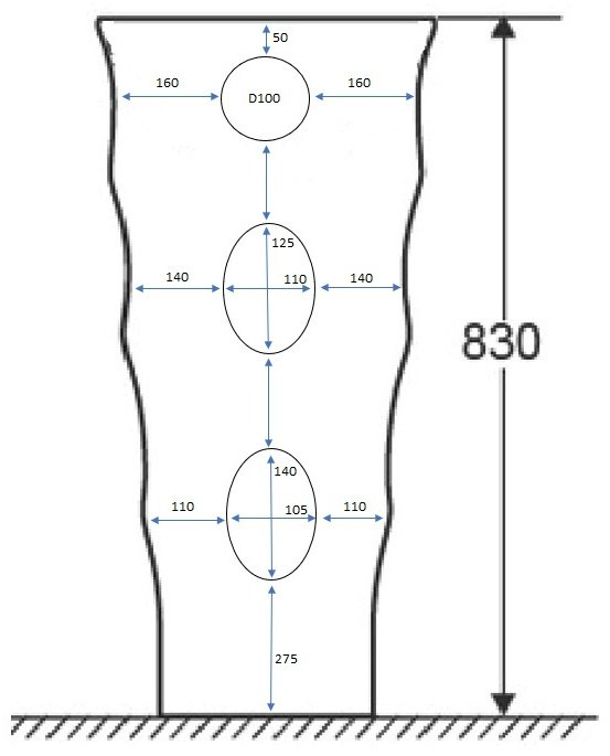 Раковина с пьедесталом 42 см Ceruttispa CT7833 купить,238899
