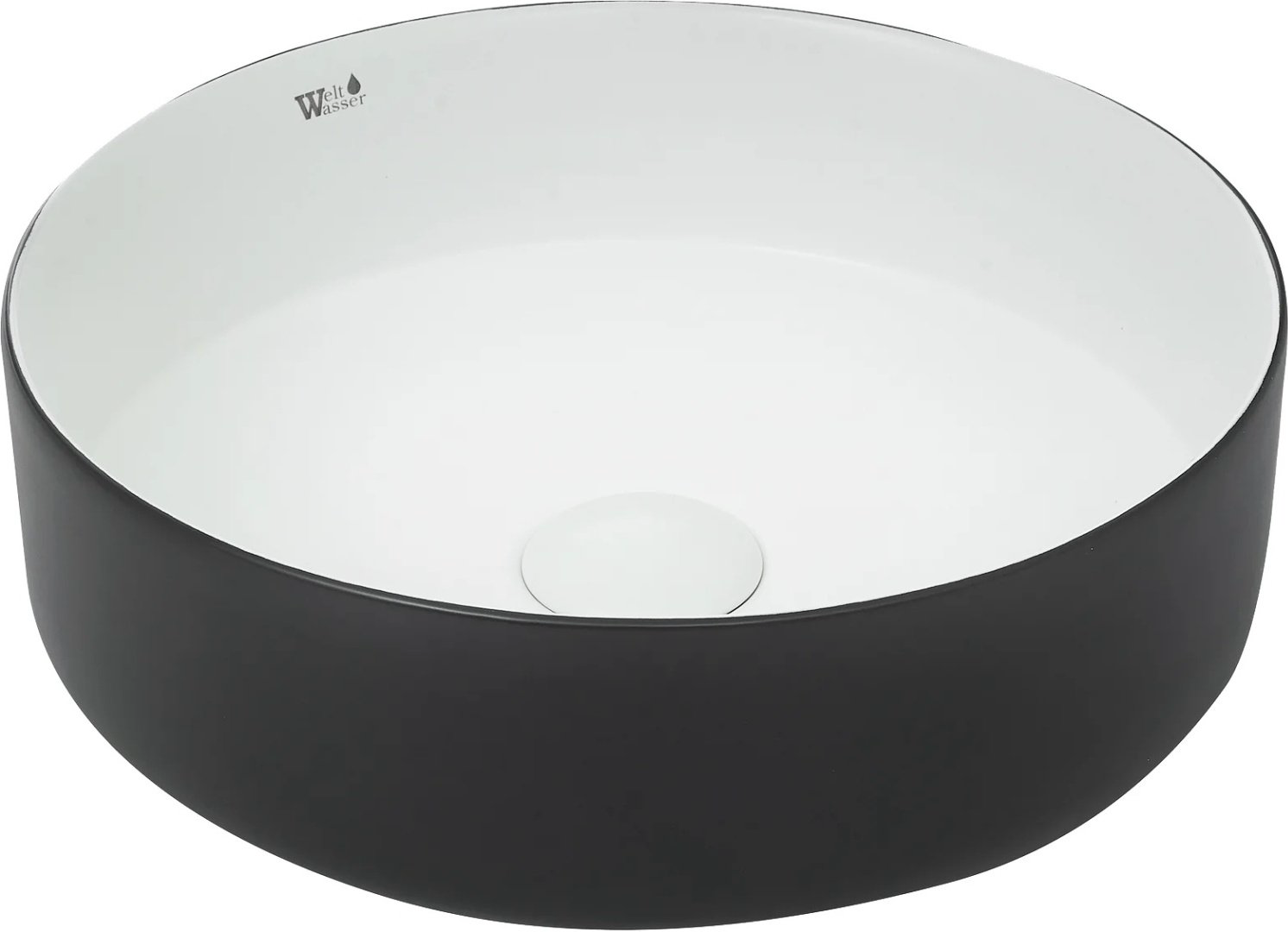 Раковина WeltWasser ELBACH M3134 WB накладная круглая 35 см, фаянс