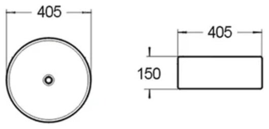 Раковина Comforty 7078A накладная круглая 40.5, санфарфор купить,38606