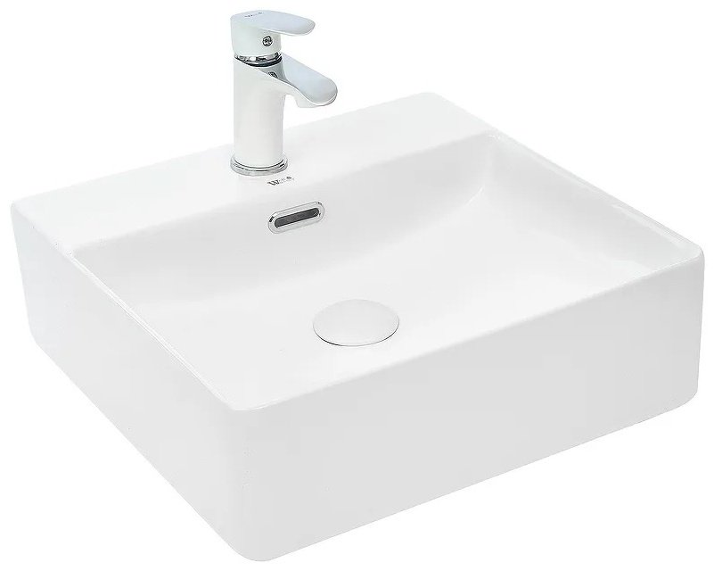 Раковина WeltWasser ELBACH Matt 2177 накладная квадратная 42 см, фаянс