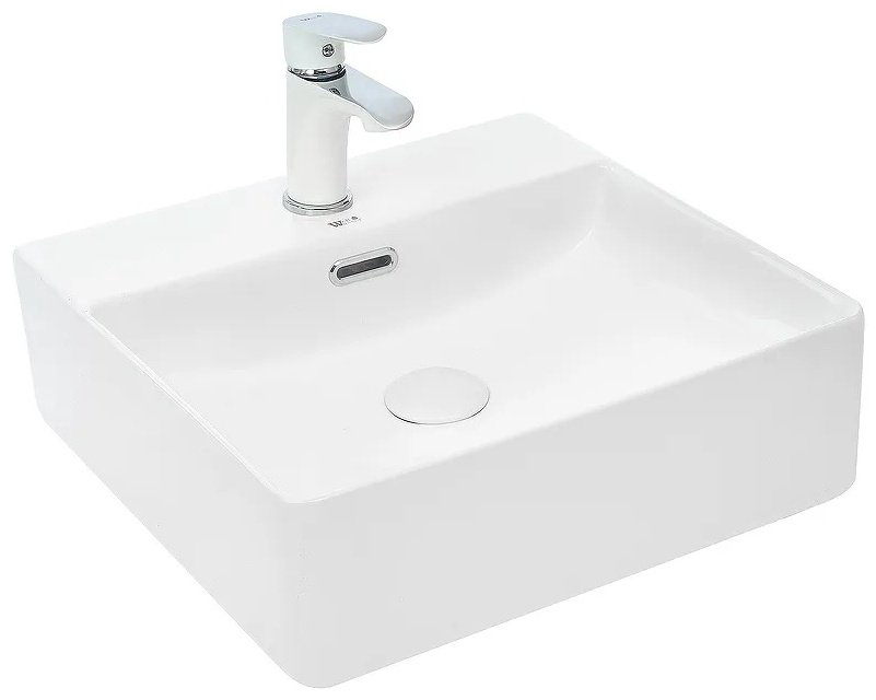 Раковина WeltWasser ELBACH Matt 2177 накладная квадратная 42 см, фаянс