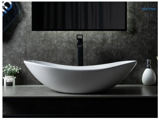 Раковина GID-ceramic N9811 накладная овальная 61, керамика