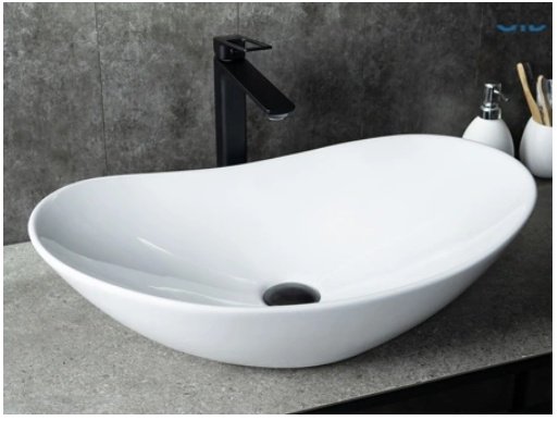 Раковина GID-ceramic N9811 накладная овальная 61, керамика