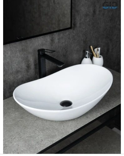 Раковина GID-ceramic N9811 накладная овальная 61, керамика купить,NaN