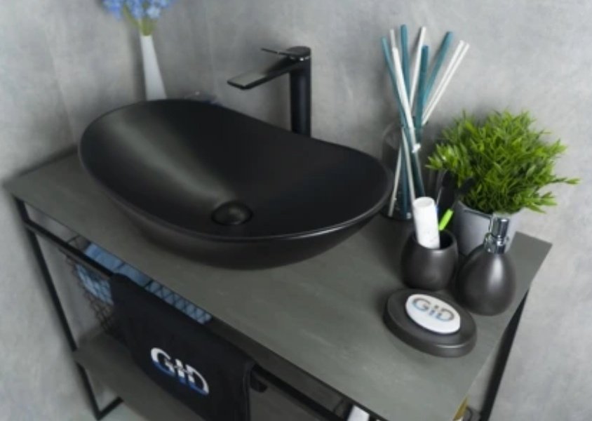 Раковина GID-ceramic Bm9811 накладная овальная 61, керамика