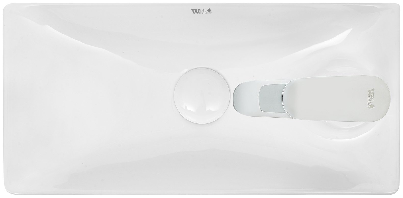 Раковина WeltWasser WW AISBACH 5112 подвесная прямоугольная 44.5 см, фаянс