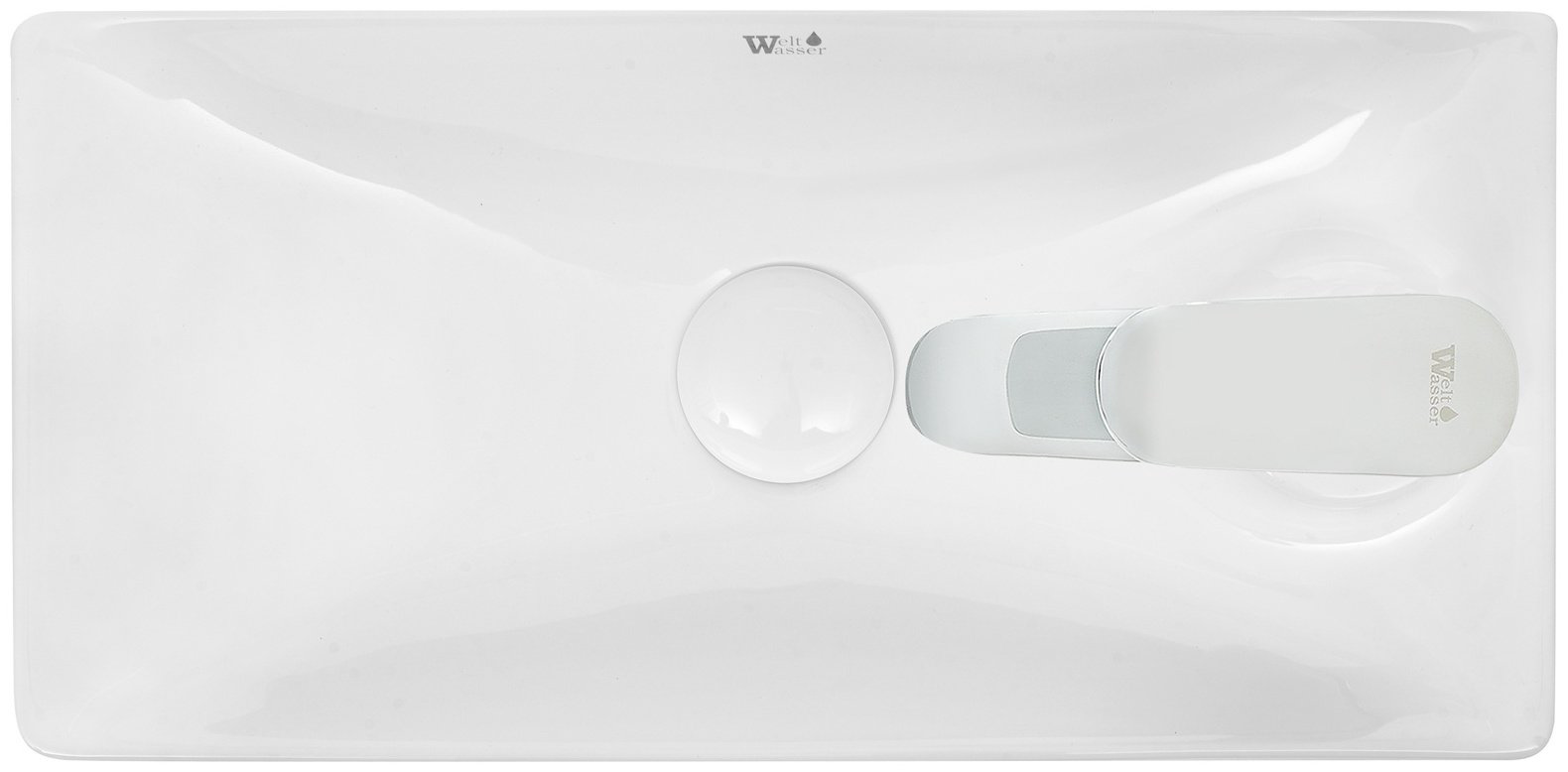 Раковина WeltWasser WW AISBACH 5112 подвесная прямоугольная 44.5 см, фаянс купить,57000