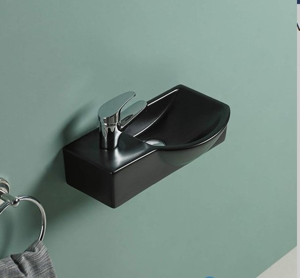 Раковина WeltWasser AISBACH 7940 MT-BL L подвесная нестандартная 40 см, фаянс