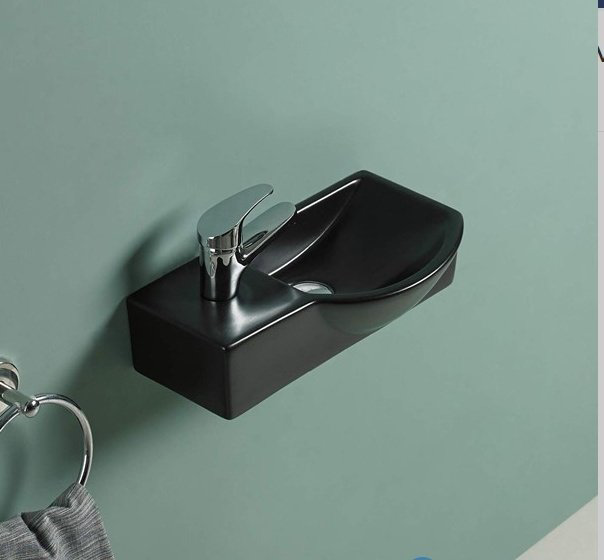 Раковина WeltWasser AISBACH 7940 MT-BL L подвесная нестандартная 40 см, фаянс