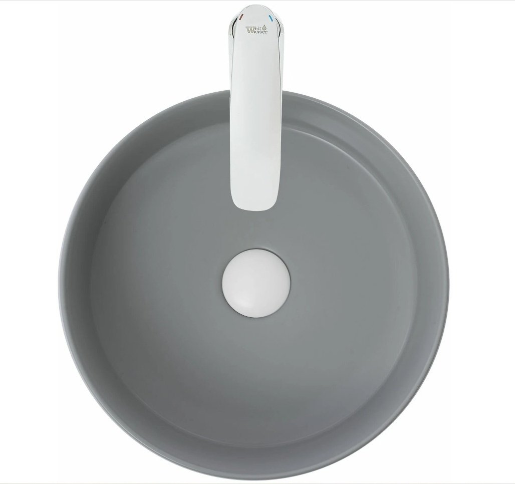 Раковина WeltWasser WW ELBACH 3134 MFG накладная круглая 35.5 см, фаянс