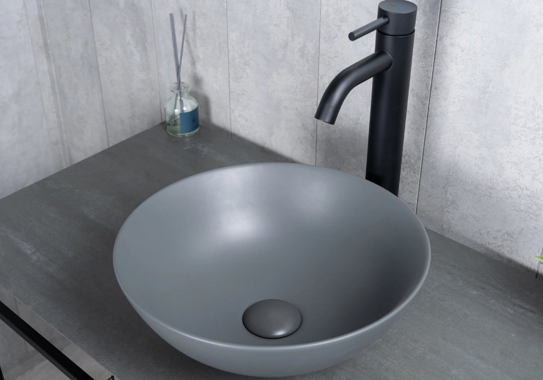 Раковина GID-ceramic 9081gnm накладная круглая 36, керамика
