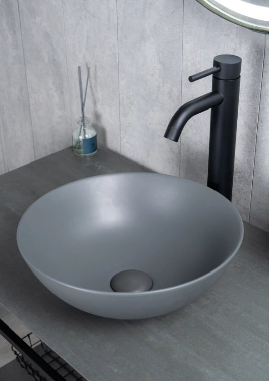 Раковина GID-ceramic 9081gnm накладная круглая 36, керамика