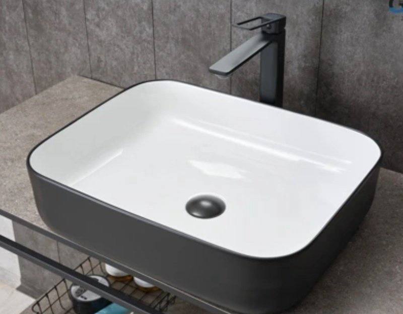 Раковина GID-ceramic Nc366 накладная прямоугольная 50, керамика купить,196413