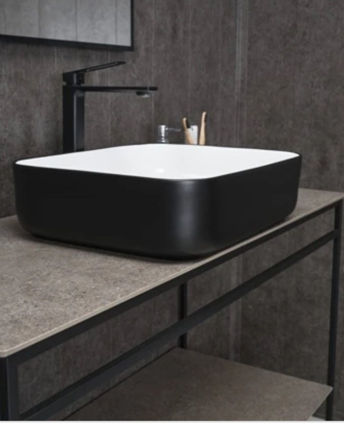 Раковина GID-ceramic Nc366 накладная прямоугольная 50, керамика