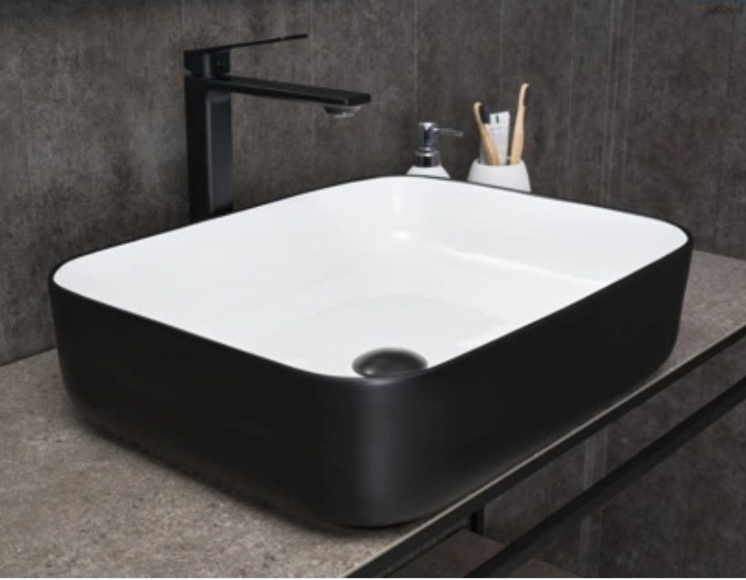 Раковина GID-ceramic Nc366 накладная прямоугольная 50, керамика