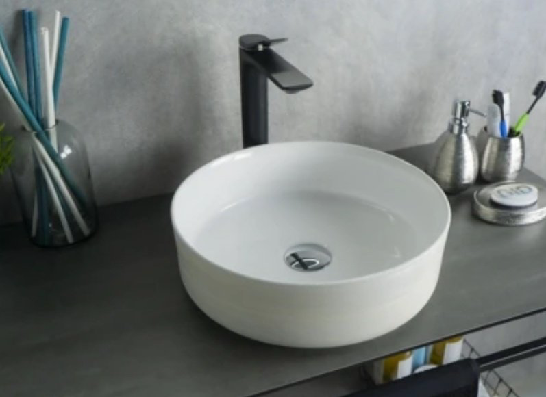 Раковина GID-ceramic D1357h028 накладная круглая 36, керамика купить,NaN