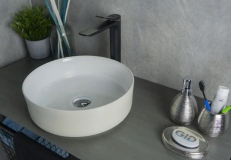 Раковина GID-ceramic D1357h028 накладная круглая 36, керамика купить,NaN