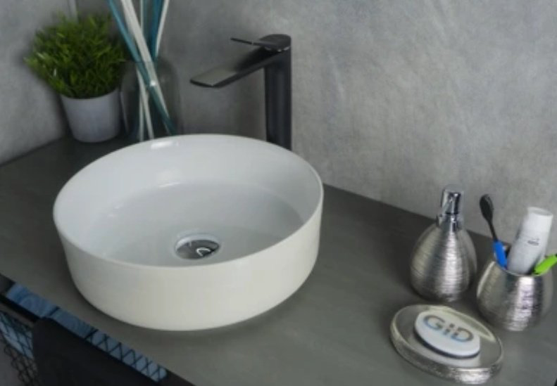 Раковина GID-ceramic D1357h028 накладная круглая 36, керамика купить,NaN