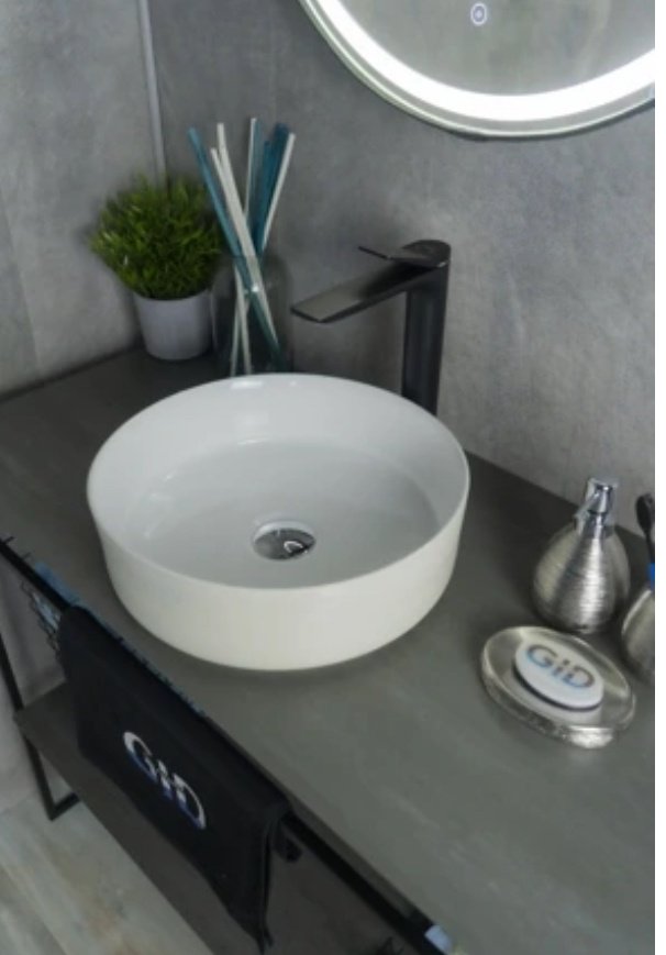 Раковина GID-ceramic D1357h028 накладная круглая 36, керамика купить,NaN