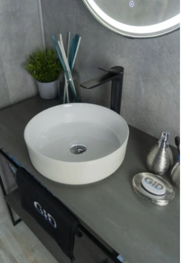 Раковина GID-ceramic D1357h028 накладная круглая 36, керамика купить,NaN