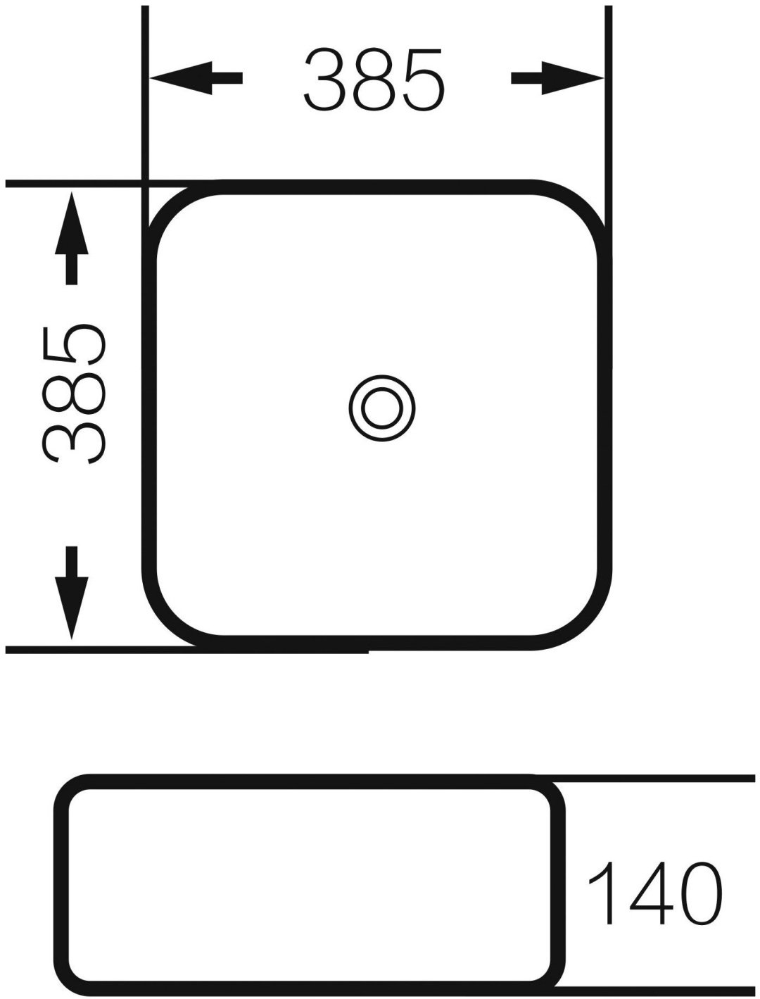 Раковина Grossman GR-4042BW накладная квадратная 35.5, фаянс купить,NaN