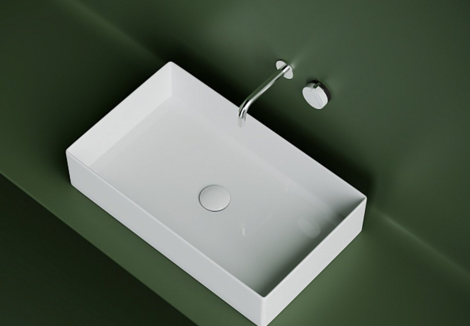 Раковина Ceramicanova CN6070 накладная прямоугольная 60, санфарфор
