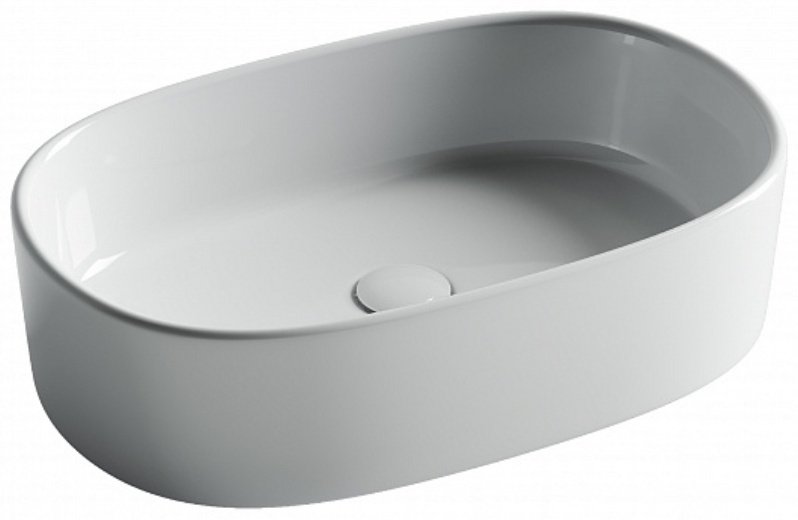 Раковина Ceramicanova CN6075 накладная овальная 56, санфарфор