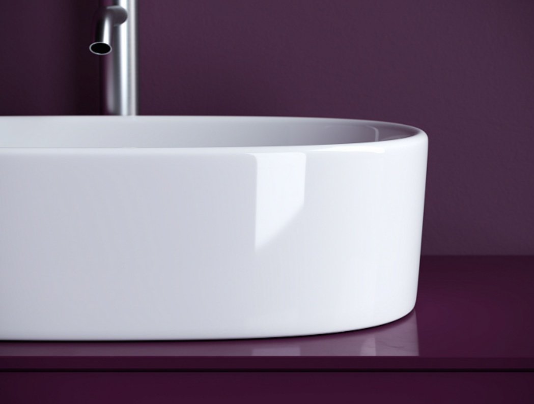 Раковина Ceramicanova CN6075 накладная овальная 56, санфарфор