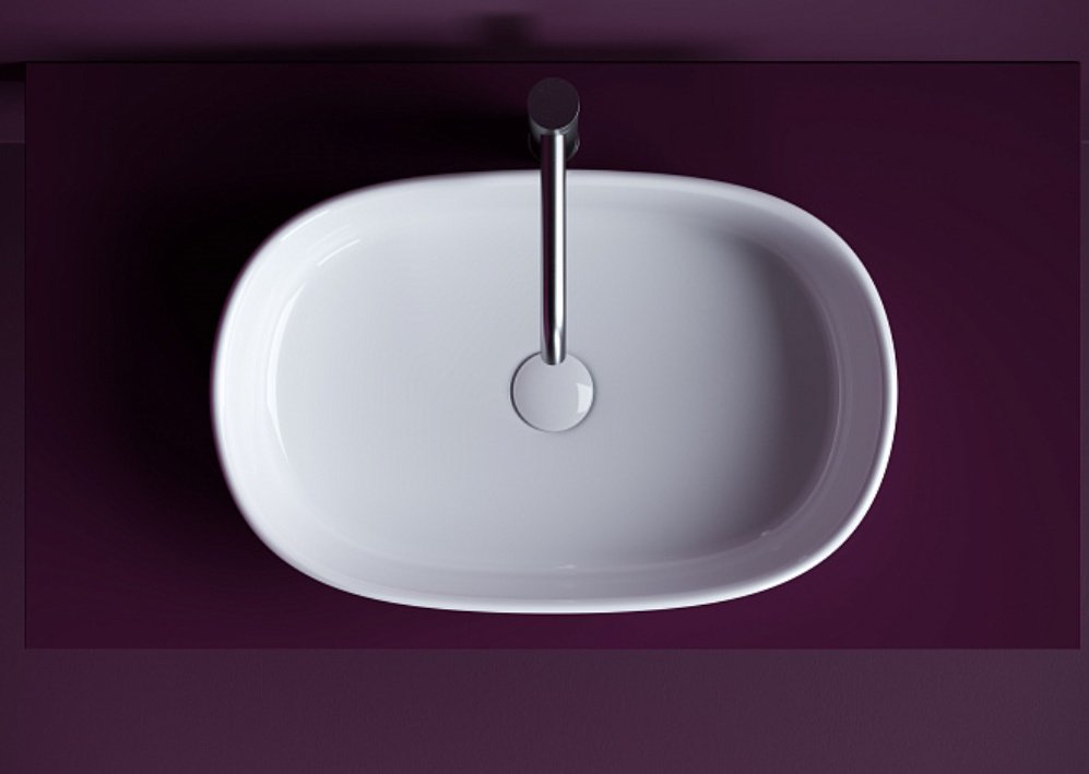 Раковина Ceramicanova CN6075 накладная овальная 56, санфарфор