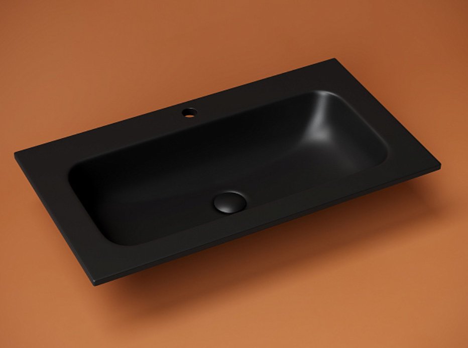 Раковина Ceramicanova CN7012MB врезная прямоугольная 81, санфарфор