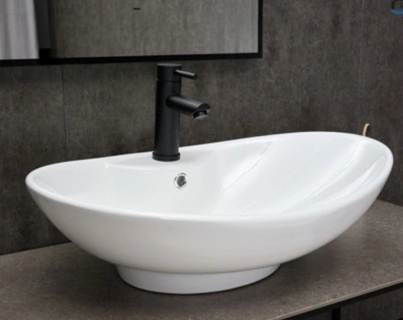 Раковина GID-ceramic N9004 накладная овальная 65, керамика купить,NaN