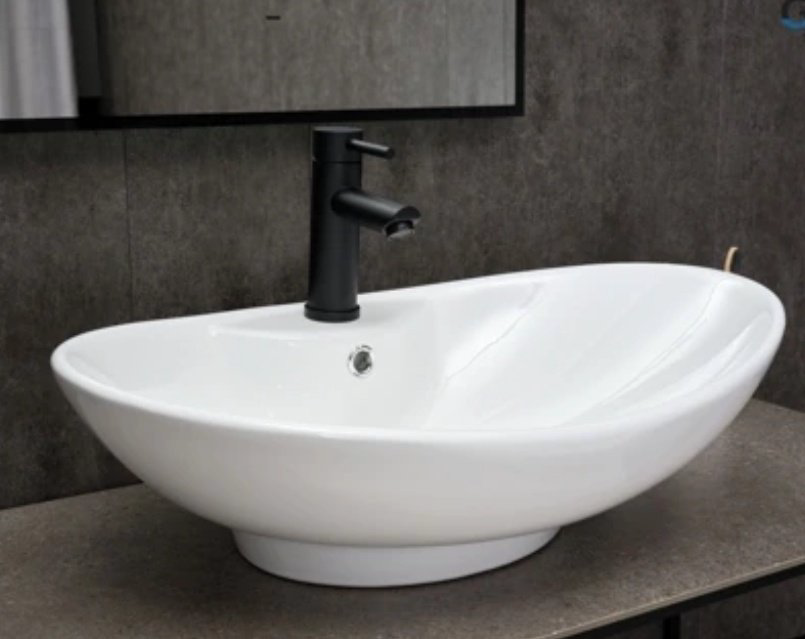 Раковина GID-ceramic N9004 накладная овальная 65, керамика купить,NaN