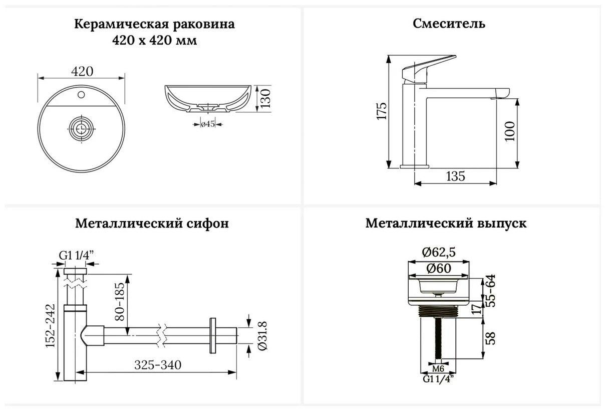 Раковина Wellsee 201002477, Chalice Perfection накладная круглая 42, фаянс купить,NaN