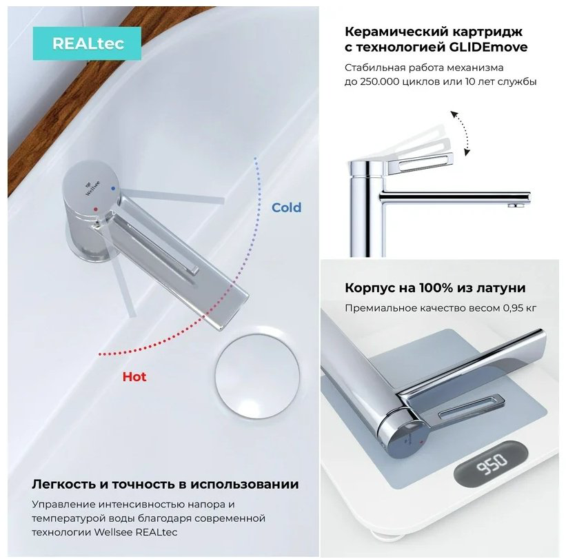 Раковина Wellsee 201003556, Bisou подвесная полукруглая 45, фаянс купить,NaN