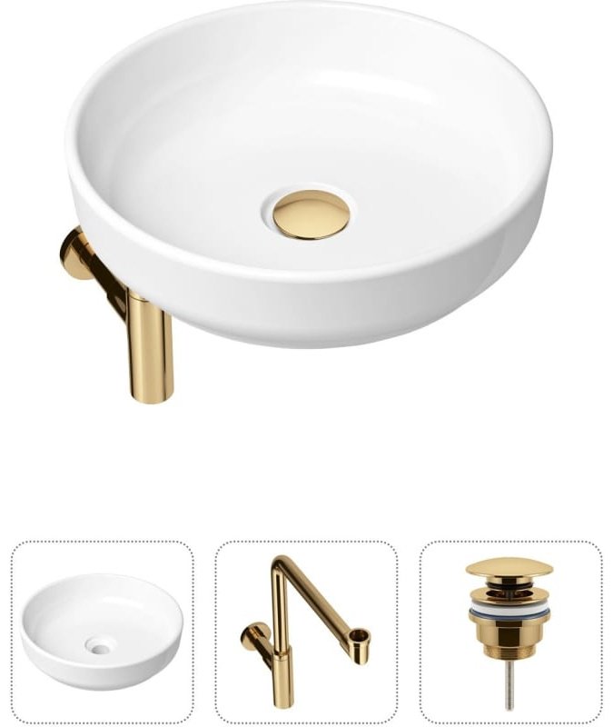 Раковина Lavinia Boho Bathroom Sink 21520212 накладная круглая 40, фарфор купить,NaN
