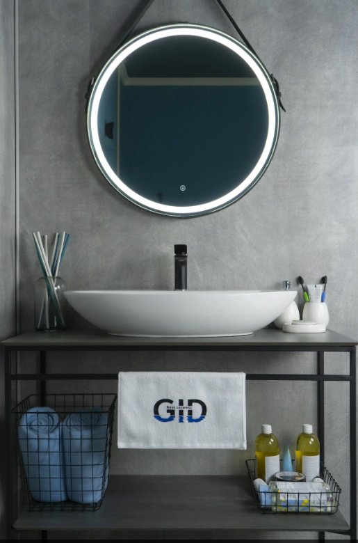 Раковина GID-ceramic N9435 накладная овальная 73, керамика