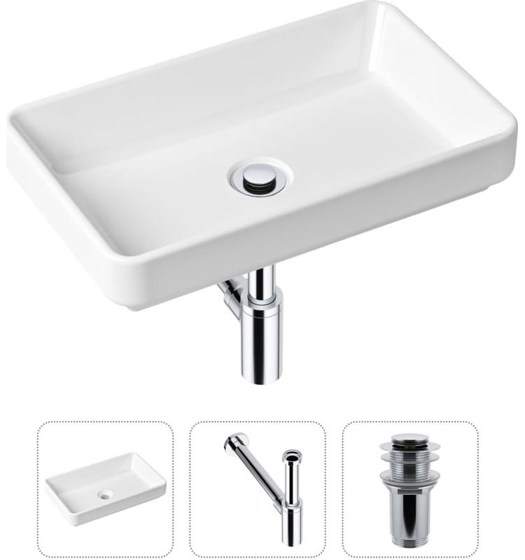 Раковина Lavinia Boho Bathroom Sink 21520113 накладная прямоугольная 34, санфарфор