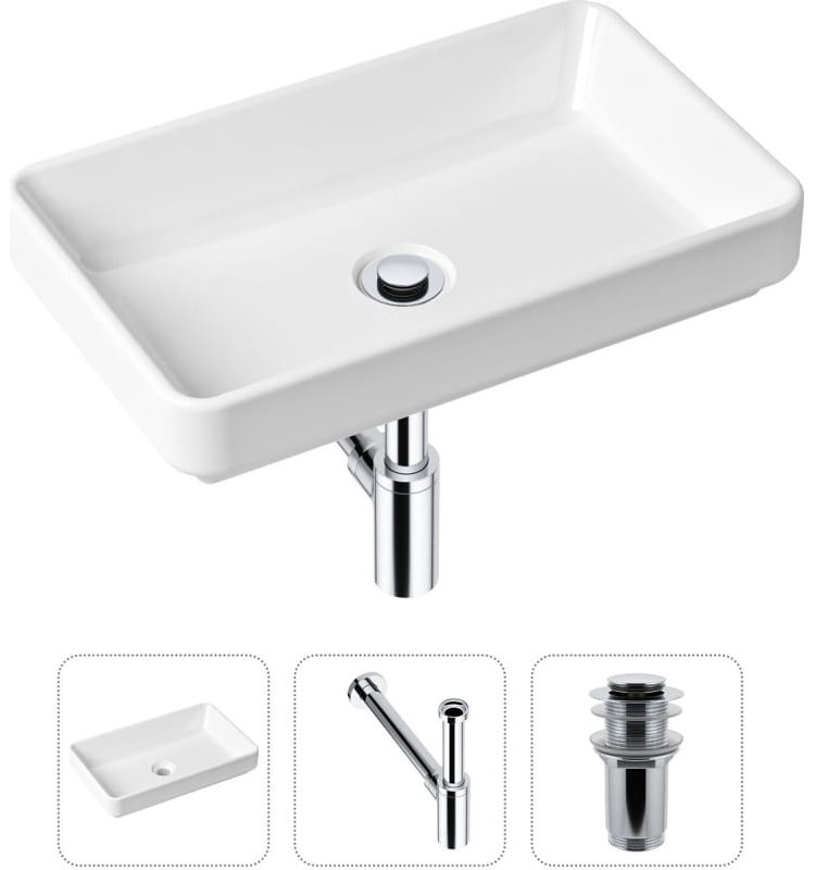 Раковина Lavinia Boho Bathroom Sink 21520113 накладная прямоугольная 34, санфарфор