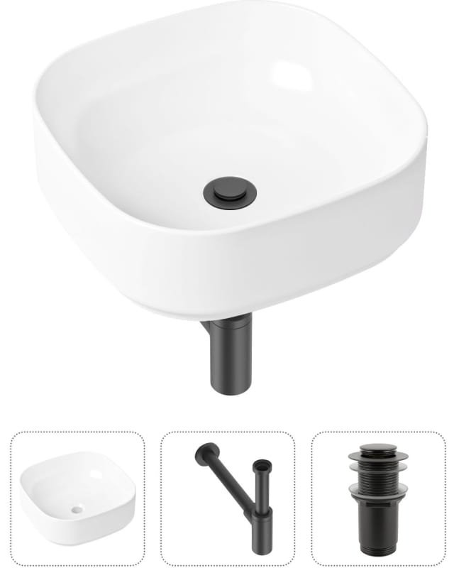 Раковина Lavinia Boho Bathroom Sink 21520223 накладная квадратная 40, санфарфор купить,NaN