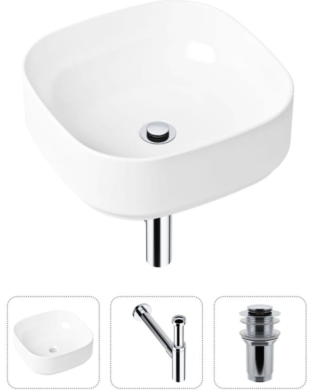 Раковина Lavinia Boho Bathroom Sink 21520251 накладная квадратная 40, санфарфор купить,NaN