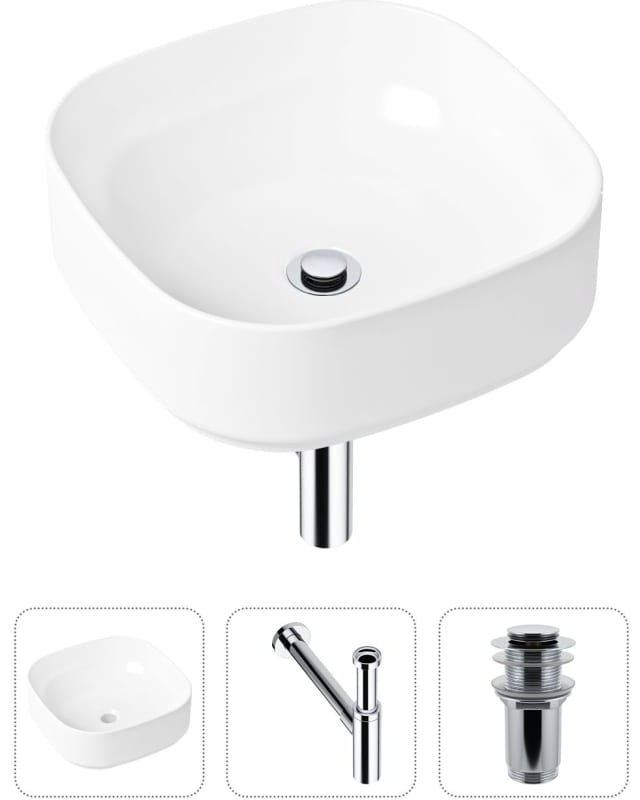 Раковина Lavinia Boho Bathroom Sink 21520251 накладная квадратная 40, санфарфор купить,NaN