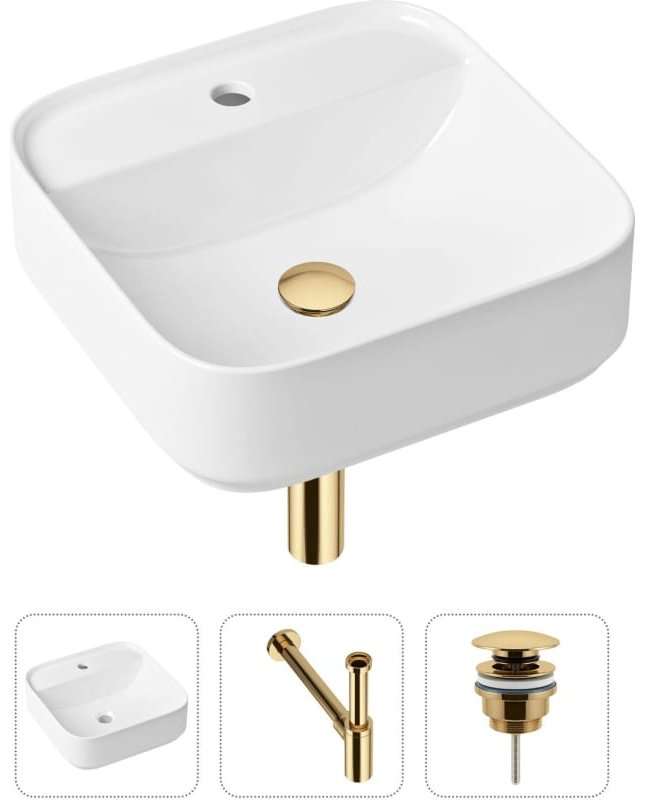 Раковина Lavinia Boho Bathroom Sink 21520280 накладная квадратная 42, санфарфор купить,NaN