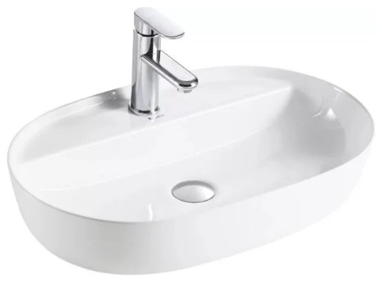 Раковина Ceramicanova CN2004 накладная овальная 61, санфарфор