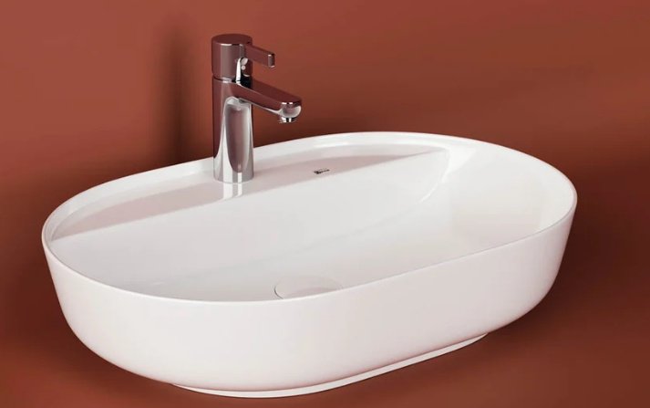 Раковина Ceramicanova CN2004 накладная овальная 61, санфарфор